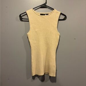 NWT Tan Sleeveless Knit Top